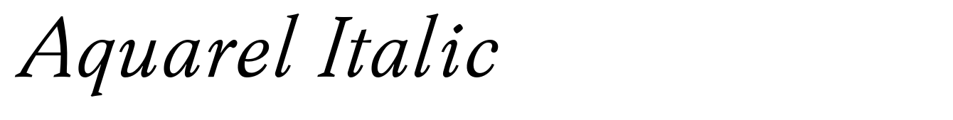 Aquarel Italic